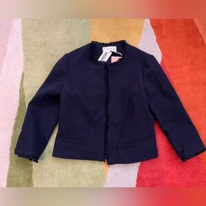 NEW Pearl Lela Rose Navy Blue Long Sleeve Blazer Size 6